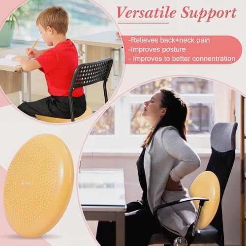 Libima 4 Pcs Wiggle Seat Cushions for Kids - Inflated Balance Discs in Vivid Color
