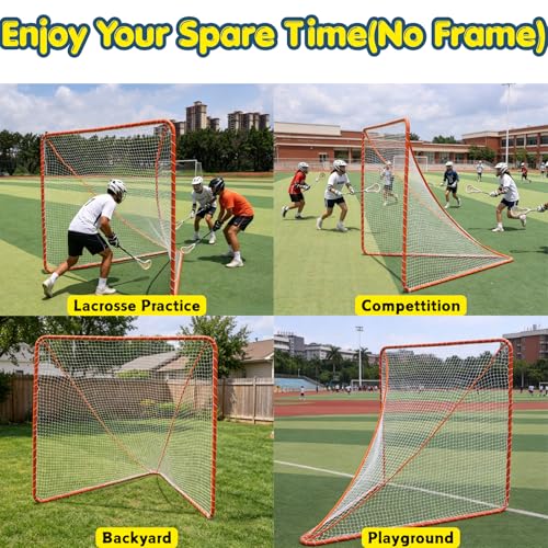Lacrosse Net Replacement - 3.5mm White, Fits 6'x6'x7' Goals