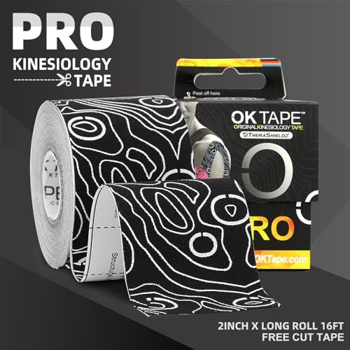 Kinesiology Tape Uncut Roll - 2 Inch x 16.4 Feet - Black B