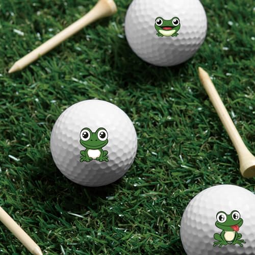 Creative Golf Ball Markers - Cartoon Frog Stickers for Easy Identification