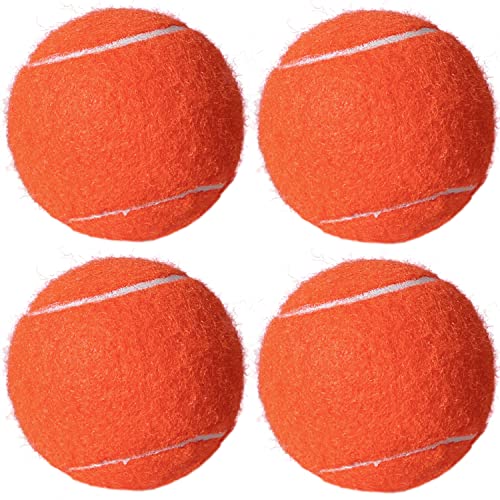 High-Visibility Tennis Balls - 4 Pack for Training & Dog Play - Orange