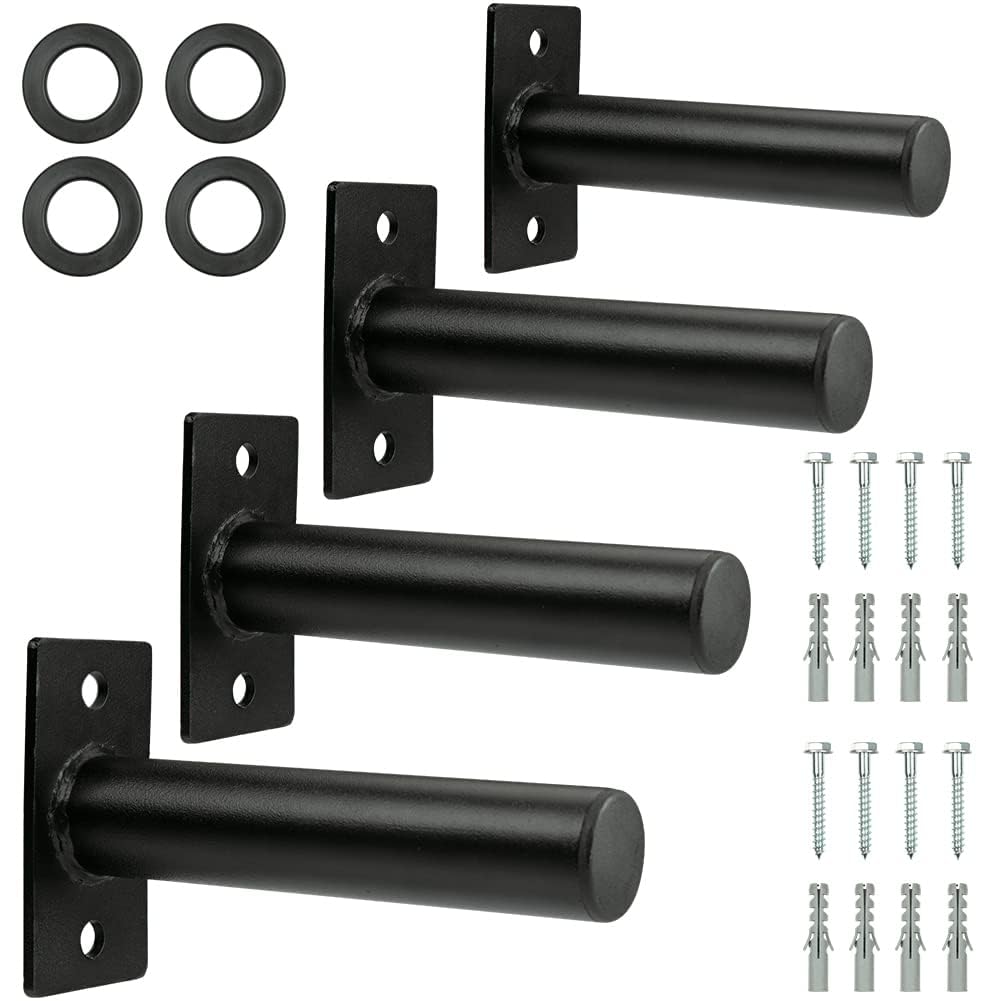 GarveeLife Wall Mounted Weight Plate Holder - Fit 2 Inch Weight Plates, Weight Plate Rack for Home Gym, Max Weight Capacity 300 Lb, 4 Pack