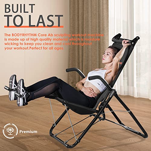 Core & Ab Lounge Workout Chair for Full Body Fitness - Black