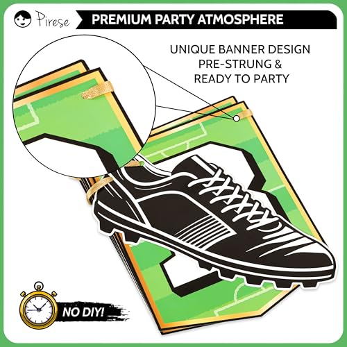 Soccer Birthday Party Decorations Kit - Happy Birthday Banner & Balloons