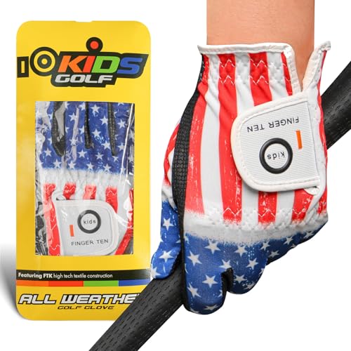 Kids Golf Glove - Left Hand USA - X-Large, Extra Grip & Breathable