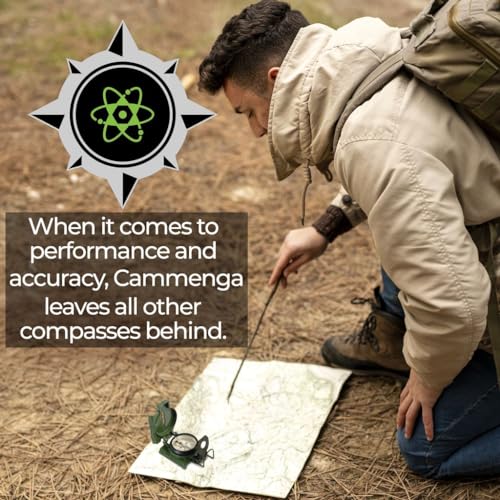 Military Grade Lensatic Compass - Waterproof & Shockproof