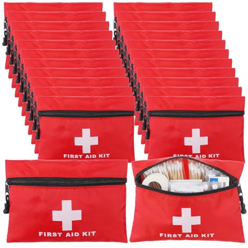 24-Pack Mini Empty First Aid Kit Pouches with Zipper Closure