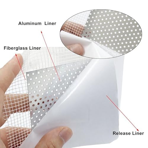 6Pcs Drywall Repairs Patch,4 x 4 Inch Drywall Repair Kit, Self Adhesive Wall Hole Repair Kit for Damaged Drywall or Ceiling