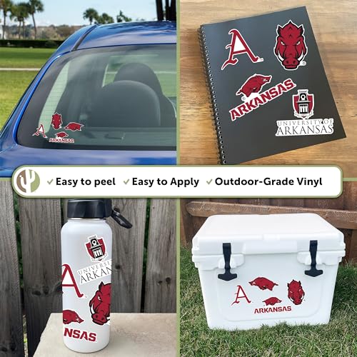 Arkansas Razorbacks Vinyl Sticker Decal for Laptops & Water Bottles