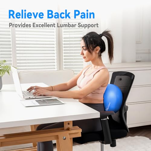9 Inch Pilates Ball - Anti-Burst Mini Exercise Ball - Blue
