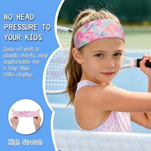 Kids Sports Headbands - Moisture Wicking Sweatbands, Multicolor
