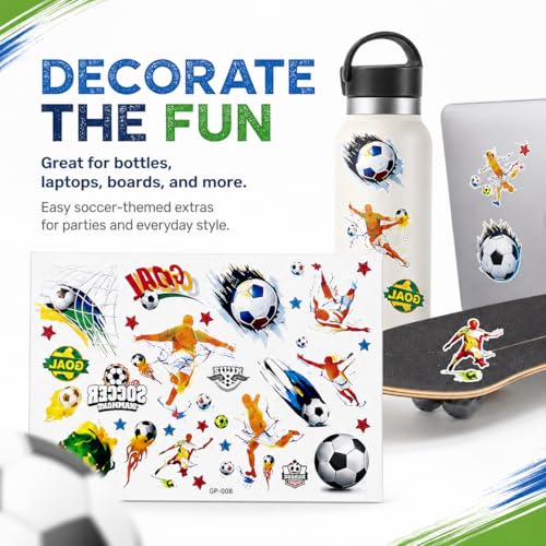 Soccer Keychain Gift Set with Pin and Tattoos for Fans