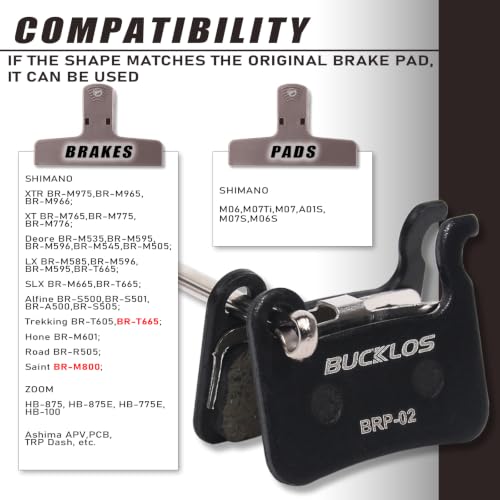 Bike Disc Brake Pads - Resin (2PC) for Zoom & Shimano Deore