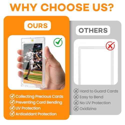 12-Pack Magnetic Card Holder for Trading Cards - UV Protection & Waterproof
