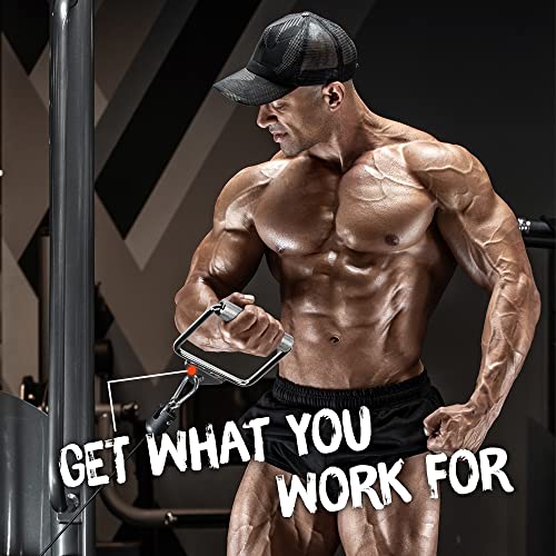 Tricep Rope & Double D Handle Cable Machine Attachment for Home Gym