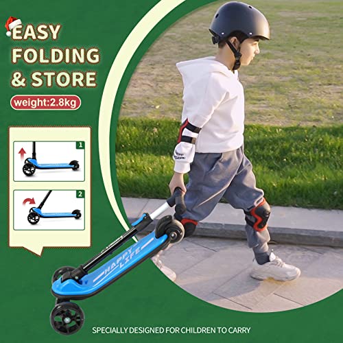 3-Wheel Kids Scooter with Adjustable Height & LED Light Wheels