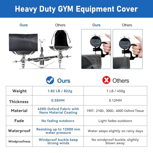 Waterproof Rowing Machine Cover - 420D Oxford Fabric, Windproof Design