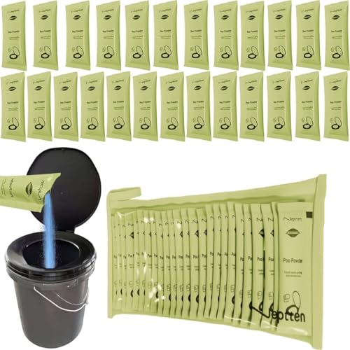Portable Toilet Powder - 25 Count Fast-Acting Gel for Odor Control