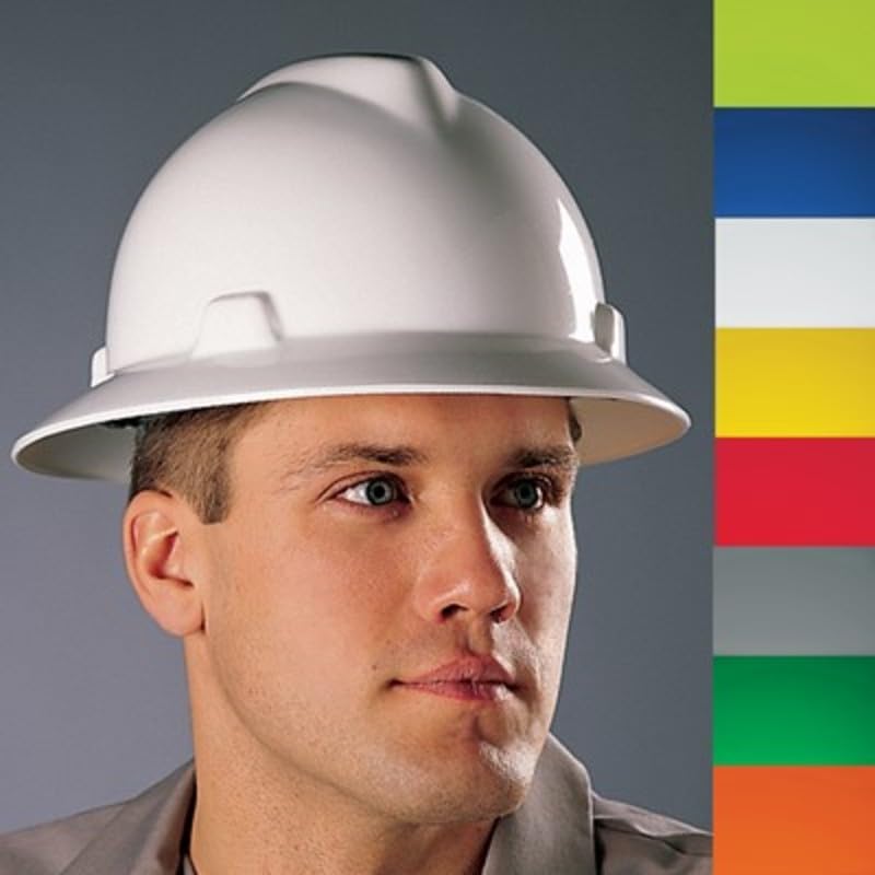 Full-Brim Hard Hat with Suspension - Impact Protection, Standard Size