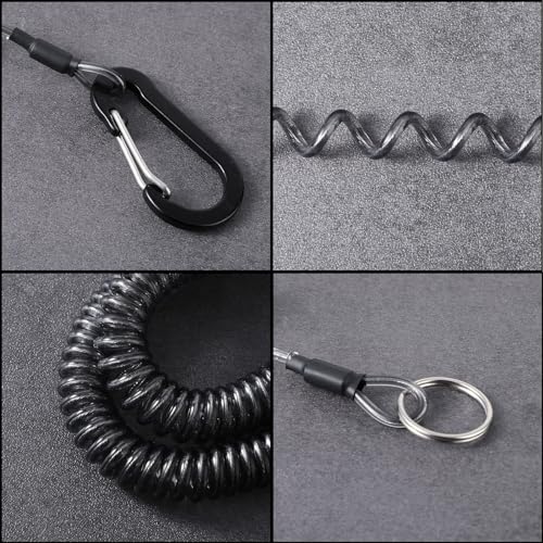 Heavy Duty Retractable Fishing Lanyard - 1.5 m Coiled Tether