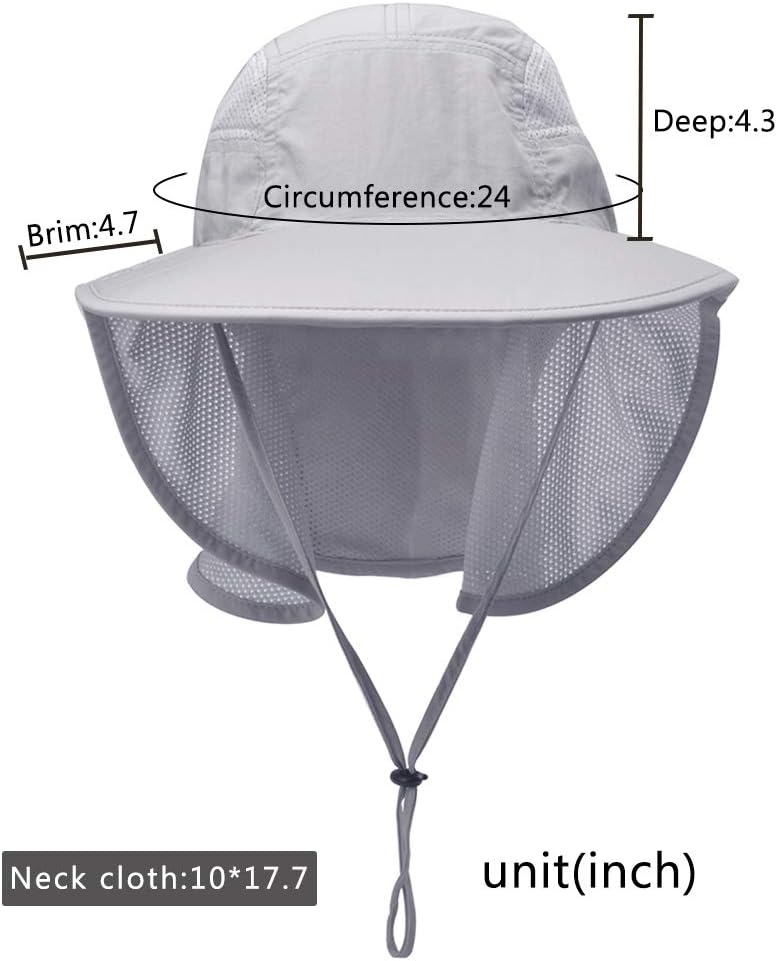 Skiennix Unisex UV Protection Sun Hat - Outdoor Activities with Neck Flap | Adjustable Fit