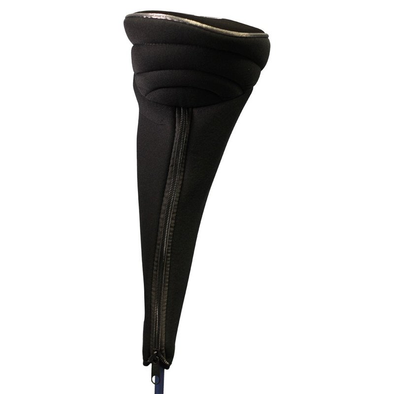 Black Golf Zipper Head Cover Driver 1 Headcover Neoprene Traditional Plain Protective Cover Fits Drivers up to 460cc for Golfing Buddies
