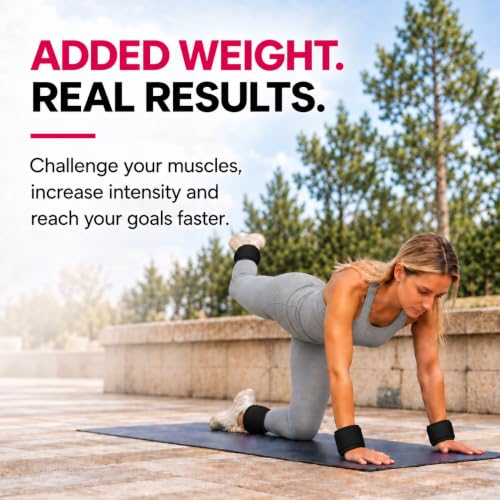 Ankle Weights Set 2-10 lb Adjustable for Pilates Yoga - Comfortable Neoprene Cuffs