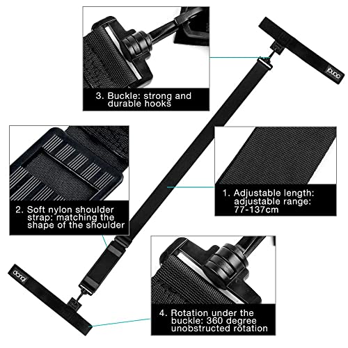 Adjustable Fishing Rod Carrier Shoulder Strap - Black