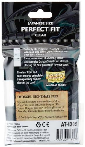 Dragon Shield Japanese Card Sleeves – Perfect Fit Toploaders Clear