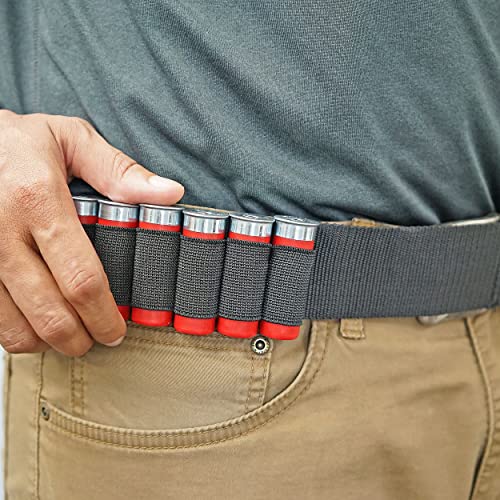 Adjustable Black Nylon Shotgun Shell Ammo Belt - Holds 25 Rounds