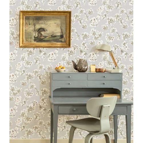 17.3" x 78.7" Floral Peel and Stick Wallpaper Removable Wallpaper Peel and Stick for Bedroom Cabinets and Kitchen Countertop Thicken