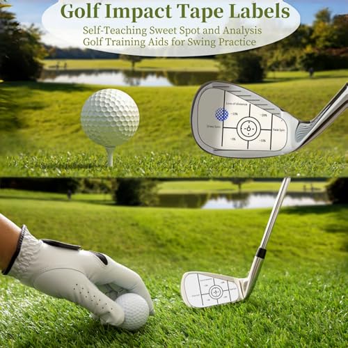 Golf Impact Tape Labels - 180 PCS Swing Training Stickers for Club Analysis