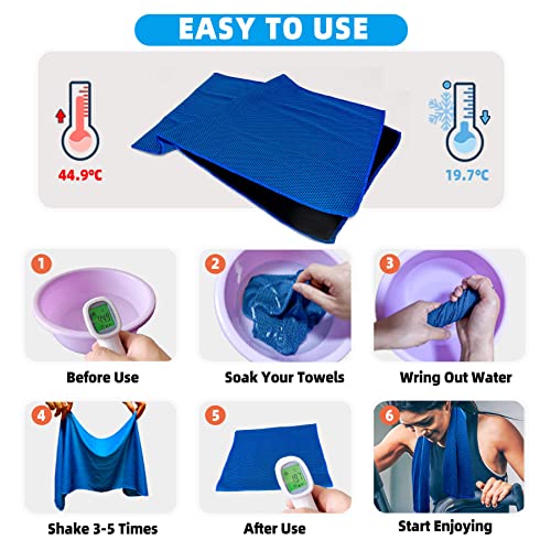 Cooling Towels, Soft Breathable Sweat Ice Towel for Sports, Yoga,