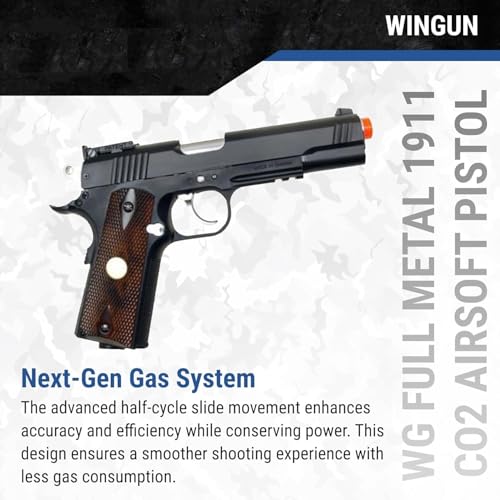 CO2 Airsoft Pistol - Full Metal 500 FPS M1911 Handgun