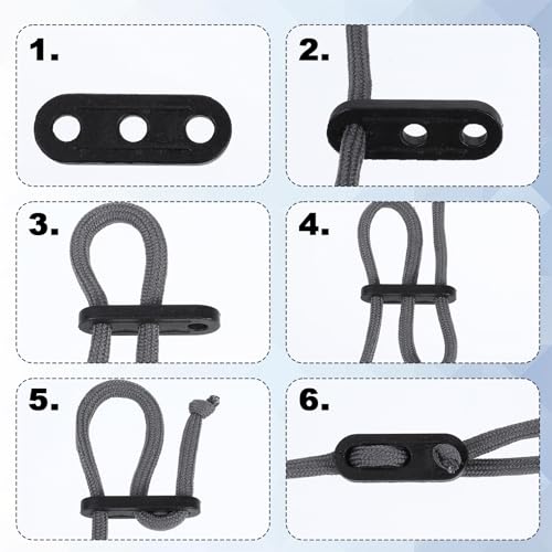 30 PCS Tent Rope Tensioners - Plastic Cord Adjusters for Camping