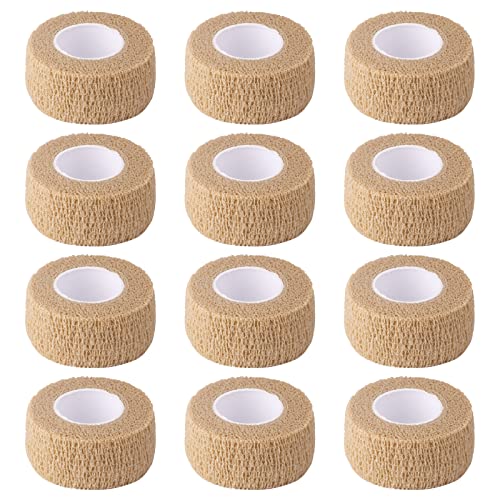 Self-Adhesive Skin Colour Elastic Bandage Tape - 12pcs