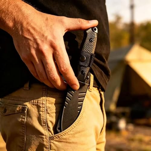 4" Tactical Fixed Blade Knife for Outdoor Survival & Camping