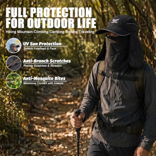 BeBeFun Black Surf Helmet Hat - Hiking & Fishing Bump Cap, Medium