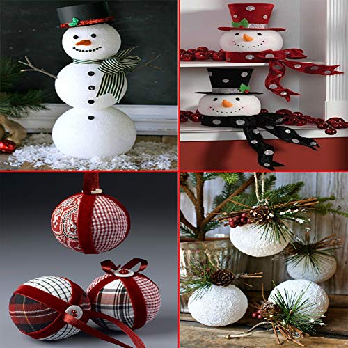 7cm White Foam Balls Set for DIY Crafts Christmas Easter Ornaments - 15pcs