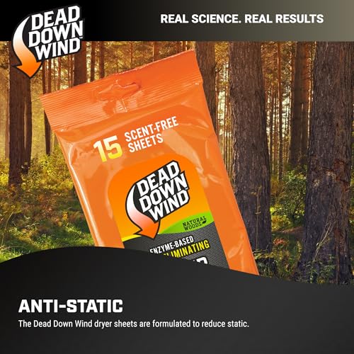 Natural Woods Scented Dryer Sheets - Odor Eliminating 15 Ct