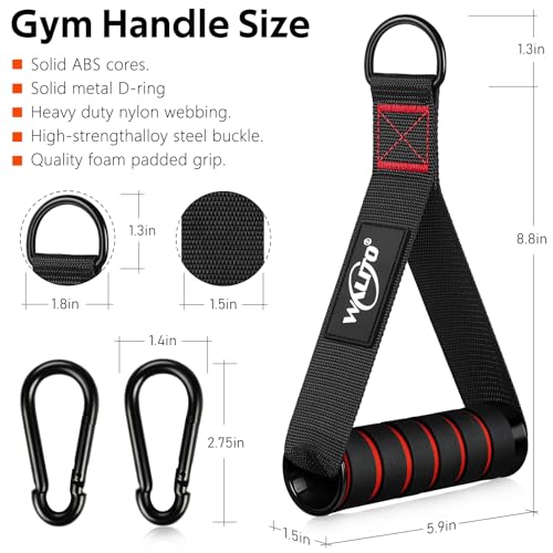 Heavy Duty Exercise Handles for Cable Machines - 2 Pack with Non-Slip Grip