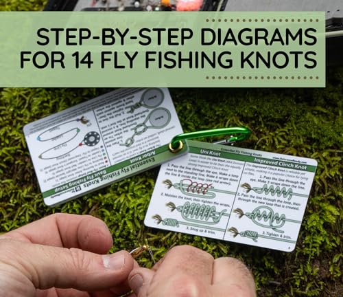 ReferenceReady Fly Fishing Knot Cards: Waterproof Pocket Guide to 14