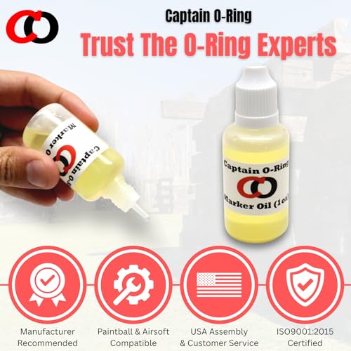 Marker Oil Lubricant - 1 oz O-Ring Safe Dropper Oil for Paintball & Airsoft