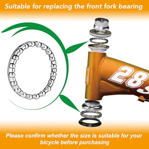 Bike Headset Bearings 5/32" x 20 Balls - 4pcs Durable Caged Bearings