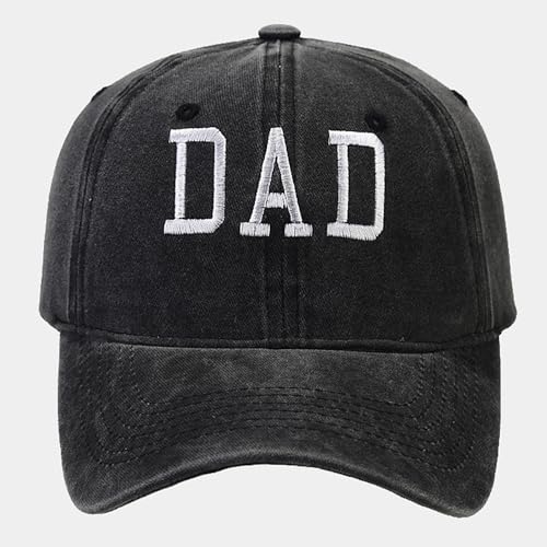 Vintage Distressed Baseball Cap - Adjustable Dad Hat - Black