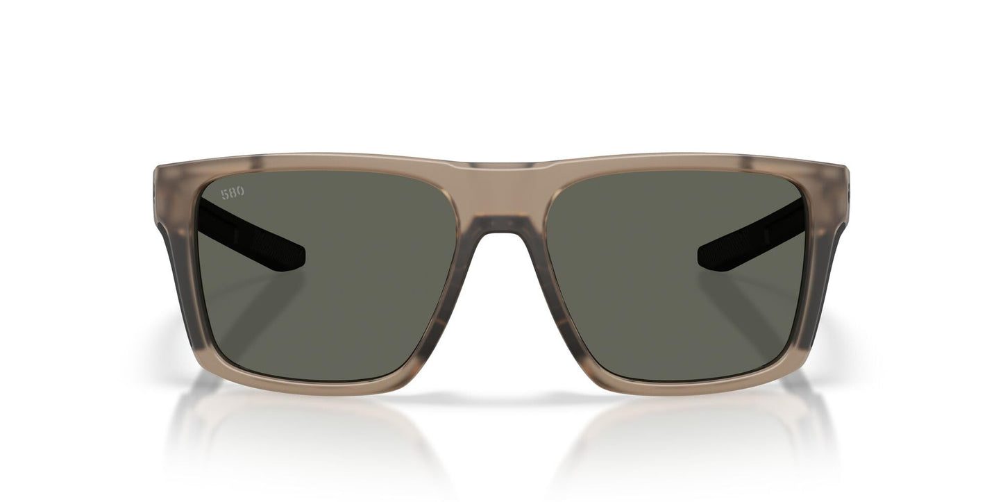 Costa Del Mar Lido Sunglasses, Matte Brown Smoke/Grey 580G, 57 mm