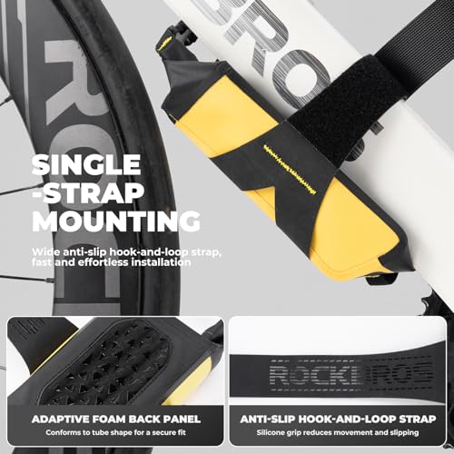 ROCKBROS Waterproof Bike Frame Bag 1L Under Top Tube for Mountain & Road Bikes