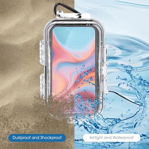 Tomotato Transparent Waterproof Dry Box Case for Outdoor Camping Boating Shockproof Storage