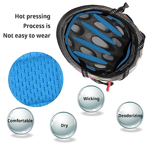 Universal Helmet Padding Kit - Shock-Absorbing Foam Pads - Blue