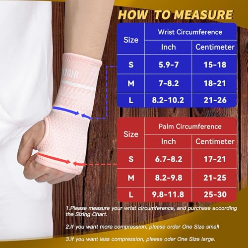 INDEEMAX Copper Wrist Compression Sleeve 1 Pair, Comfortable Hand